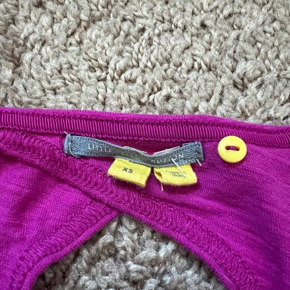 Anthropologie Little Yellow Button Fuschia Signe Henley Tank - Picture 4 of 4